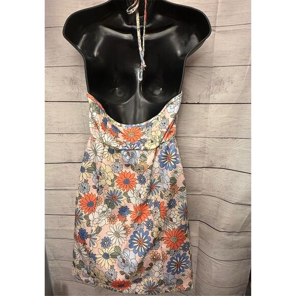 Altar’d State Women's Floral Halter Midi Dress Summer Casual Size L - Picture 2 of 6